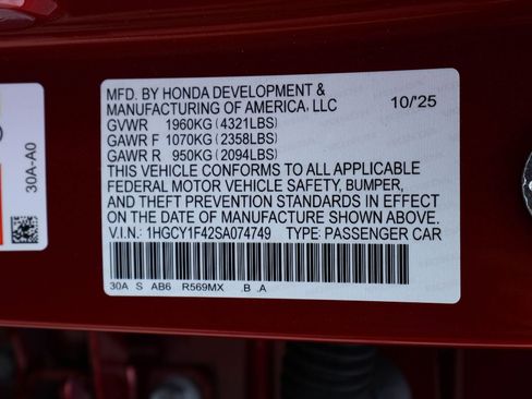 Used 2025 Honda Accord SE image 21