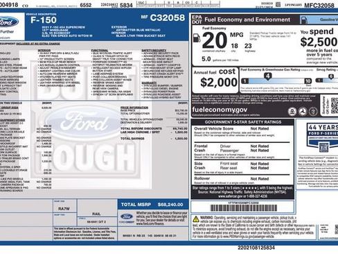 Used 2021 Ford F150 Lariat w/ Equipment Group 502A High AWD/4WD image 36