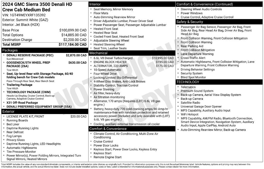 Used 2024 GMC Sierra 3500 Denali w/ Denali Reserve Package AWD/4WD image 14