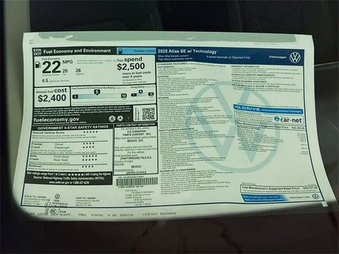 New 2025 Volkswagen Atlas SE image 20