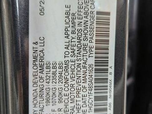 Certified 2025 Honda Accord SE image 17