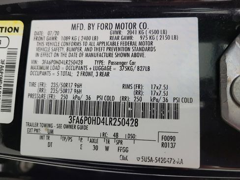 Used 2020 Ford Fusion SE FWD image 33