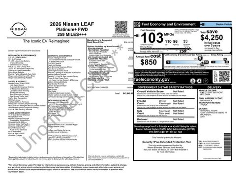 New 2026 Nissan Leaf Platinum+ w/ Illuminated Package image 5