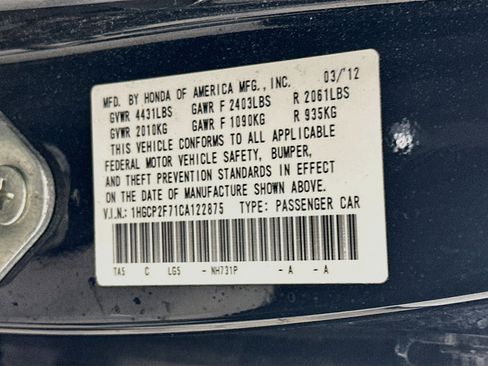 Used 2012 Honda Accord EX image 12