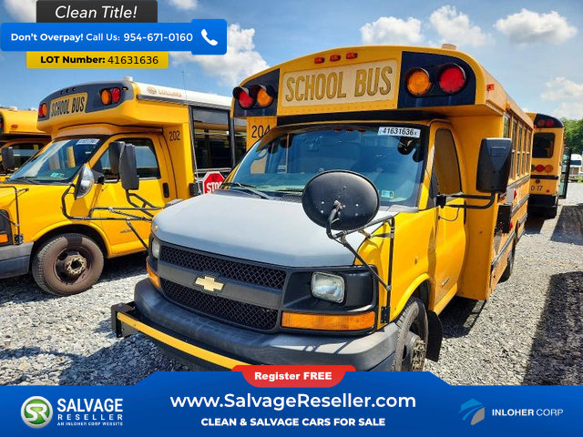 Used 2012 Chevrolet Express 4500 w/ School Bus Package RWD image 3