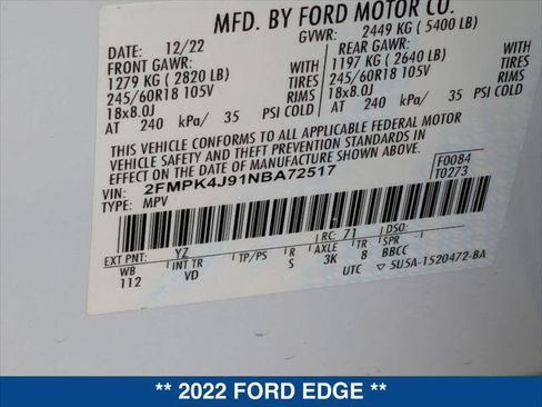Certified 2022 Ford Edge SEL w/ Convenience Package image 24