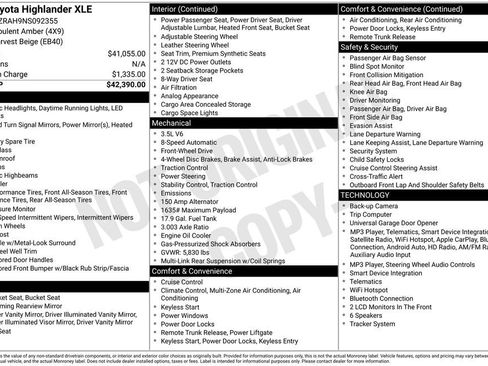 Used 2022 Toyota Highlander XLE FWD image 32