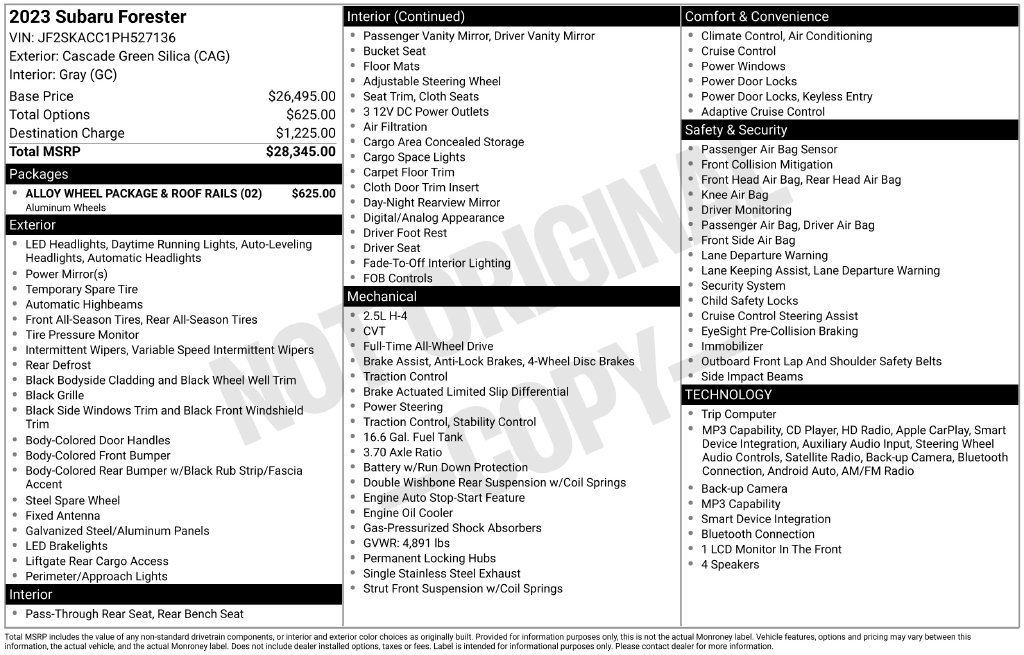 Certified 2023 Subaru Forester AWD/4WD image 33