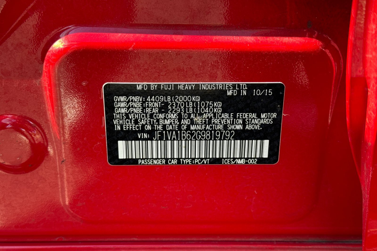 Used 2016 Subaru WRX w/ WRX Sport Package AWD/4WD image 26