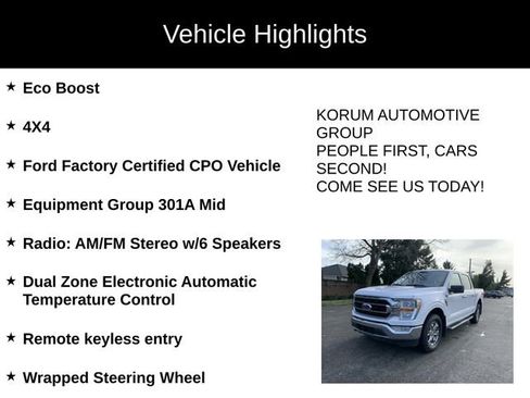 Certified 2023 Ford F150 XLT w/ Equipment Group 301A Mid image 4