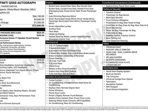 New 2025 INFINITI QX60 Autograph w/ Lighting Package (N92) image 39