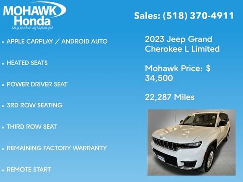 Used 2023 Jeep Grand Cherokee L Limited AWD/4WD image 14