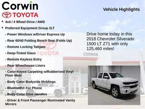 Used 2018 Chevrolet Silverado 1500 LT w/ All Star Edition image 7