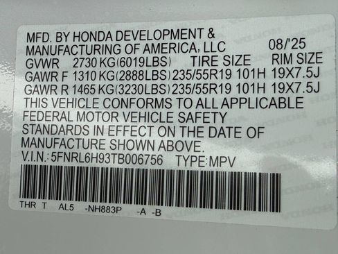 Used 2026 Honda Odyssey Elite image 54