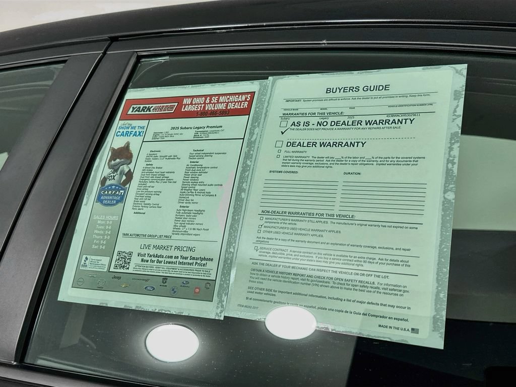 Used 2025 Subaru Legacy Premium AWD/4WD image 13