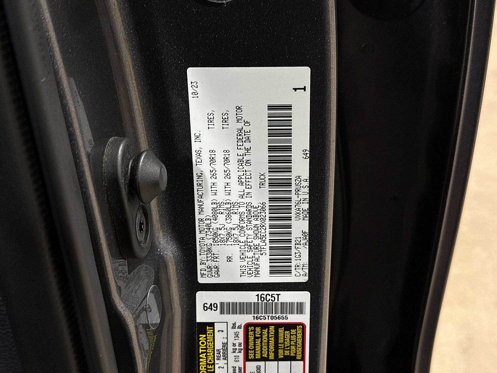 Used 2024 Toyota Tundra SR5 AWD/4WD image 14