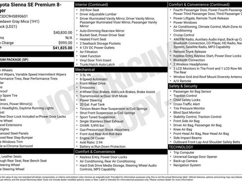 Used 2017 Toyota Sienna SE Premium image 1