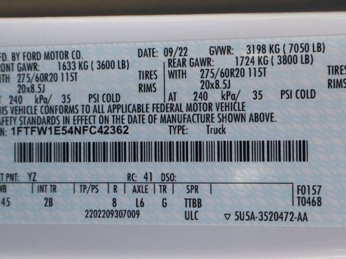 Used 2022 Ford F150 Lariat w/ Equipment Group 502A High AWD/4WD image 71