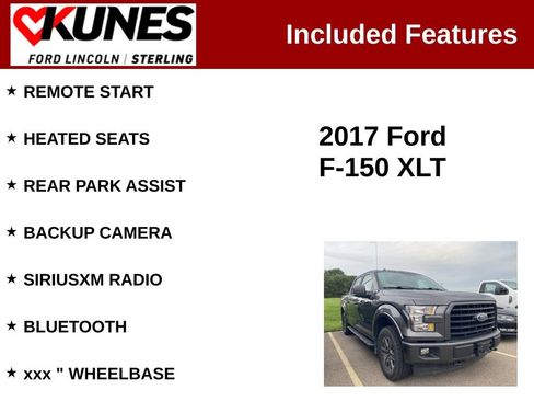 Used 2017 Ford F150 XLT w/ Equipment Group 302A Luxury AWD/4WD image 2