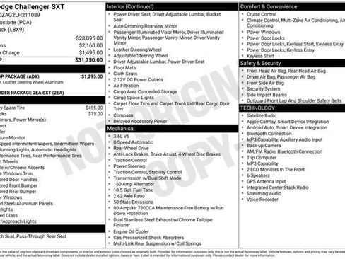 Used 2020 Dodge Challenger SXT w/ Blacktop Package RWD image 24