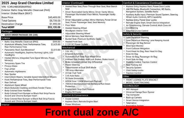Used 2025 Jeep Grand Cherokee Limited AWD/4WD image 23