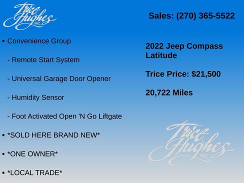 Used 2022 Jeep Compass Latitude w/ Convenience Group FWD image 20