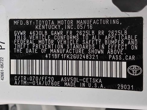 Used 2016 Toyota Camry SE w/ Moonroof Package FWD image 29