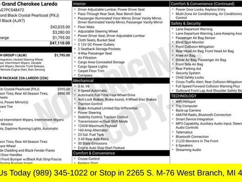 Used 2023 Jeep Grand Cherokee Laredo w/ Luxury Tech Group I AWD/4WD image 2