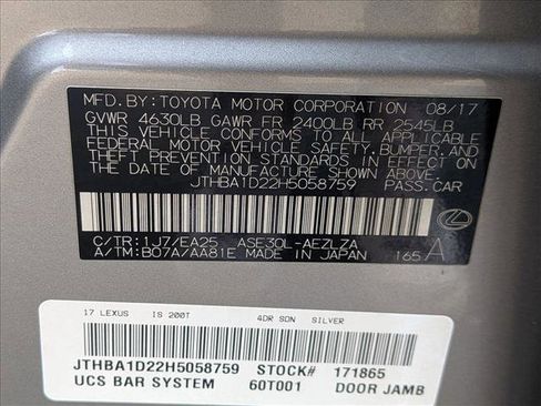 Used 2017 Lexus IS 200t F Sport w/ F Sport Package RWD image 25