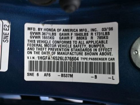 Used 2006 Honda Civic LX image 40