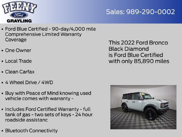 Used 2022 Ford Bronco Black Diamond AWD/4WD image 4