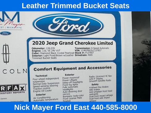 Used 2020 Jeep Grand Cherokee Limited image 37