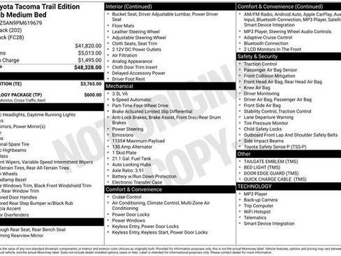 Certified 2023 Toyota Tacoma 4x4 Double Cab w/ Trail Edition image 27