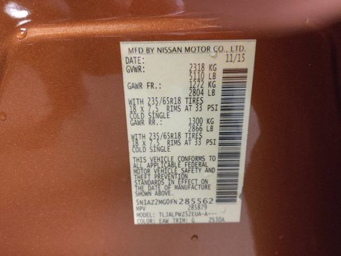 Used 2015 Nissan Murano S w/ Navigation Package image 33