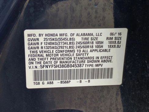 Used 2016 Honda Pilot EX image 15