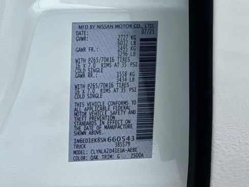 Used 2025 Nissan Frontier S w/ S Utility Package image 35