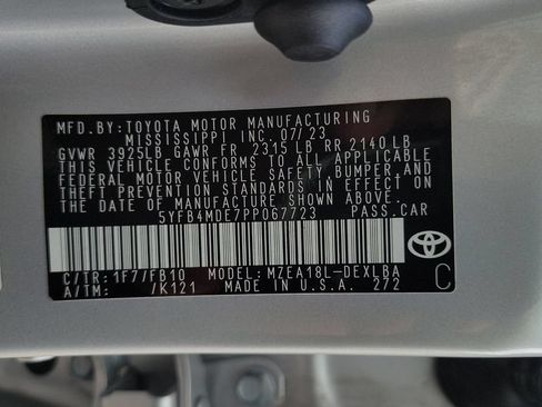 Certified 2023 Toyota Corolla LE FWD image 23
