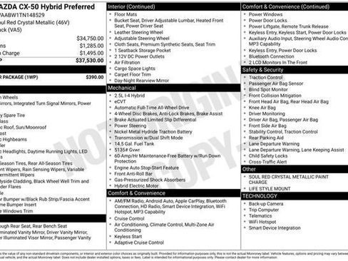 New 2026 MAZDA CX-50 2.5 Hybrid w/ Weather Package image 20
