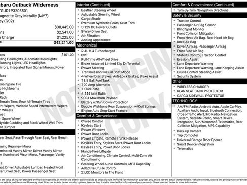 Used 2023 Subaru Outback Wilderness AWD/4WD image 27