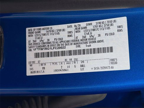 Used 2020 Ford F150 Raptor w/ Equipment Group 801A Mid AWD/4WD image 31
