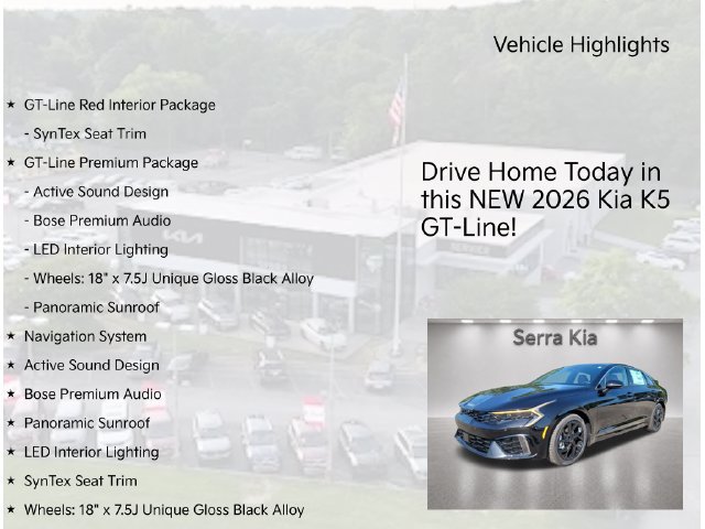 New 2026 Kia K5 GT-Line w/ GT-Line Premium Package FWD image 5