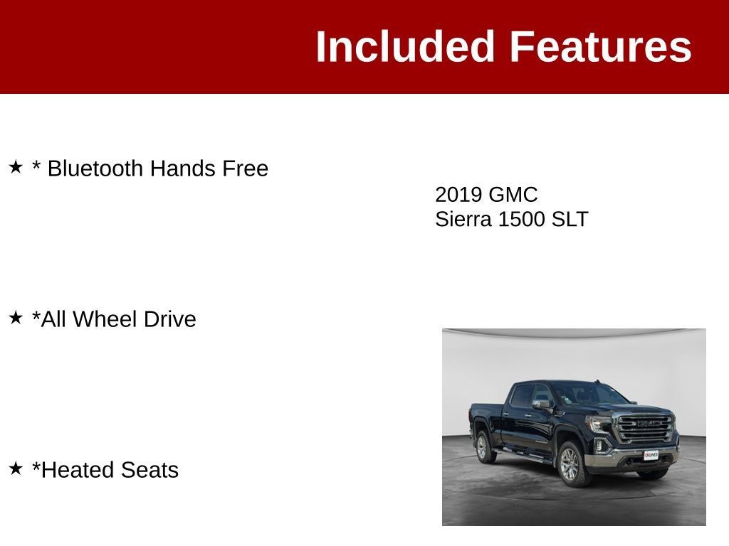 Used 2019 GMC Sierra 1500 SLT w/ SLT Premium Plus Package AWD/4WD image 3