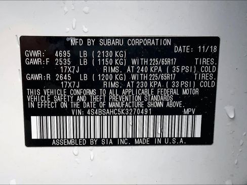 Used 2019 Subaru Outback 2.5i Premium image 34