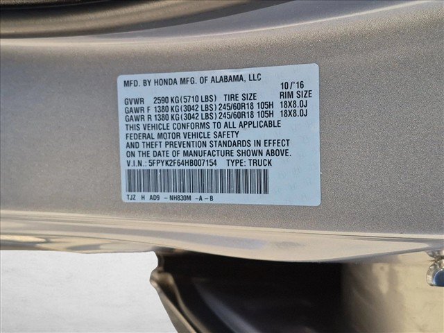 Used 2017 Honda Ridgeline RTL-T image 13