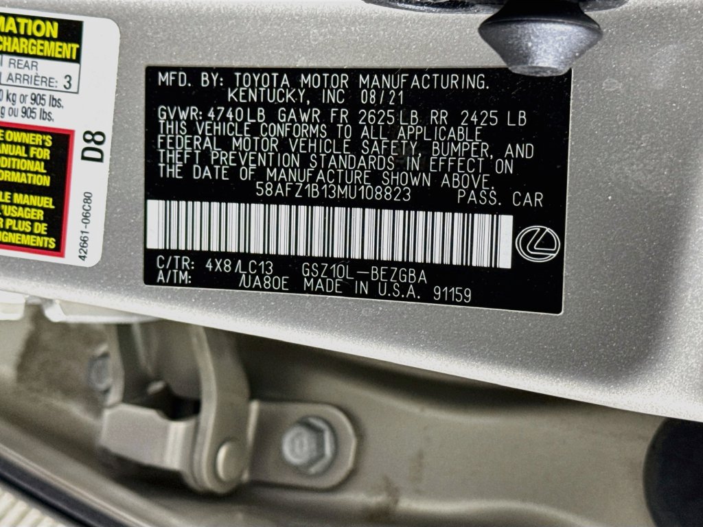 Certified 2021 Lexus ES 350 Ultra Luxury w/ Accessory Package 2 FWD image 34
