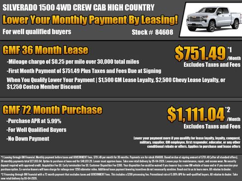 New 2026 Chevrolet Silverado 1500 High Country AWD/4WD image 2