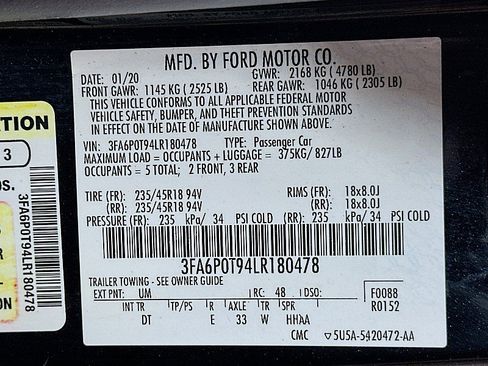 Used 2020 Ford Fusion SE AWD/4WD image 31