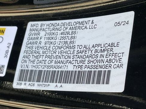 Certified 2024 Honda Accord Touring image 30