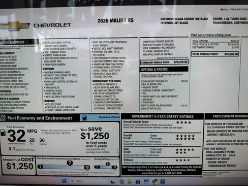 Used 2020 Chevrolet Malibu RS w/ LPO, Convenience Package 2 image 20