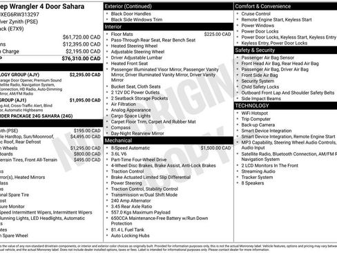Used 2024 Jeep Wrangler Unlimited Sahara w/ Technology Group AWD/4WD image 58